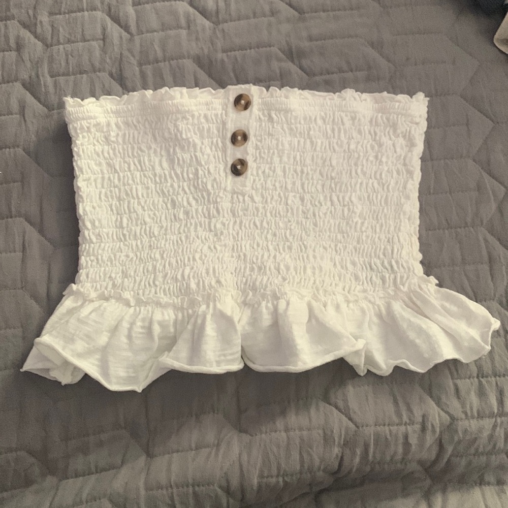 Super cute tube top with little buttons down the middle